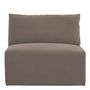 Sofas - LOU sofa taupe cotton velvet central module - BLANC D'IVOIRE