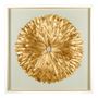 Paintings - FLOWER wall decoration with golden feathers - BLANC D'IVOIRE