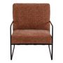 Armchairs - GASPARD armchair with removable cover in jacquard velvet fabric, rosewood and metal - BLANC D'IVOIRE