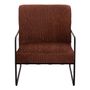 Armchairs - GASPARD armchair with removable cover in brick red corduroy and metal - BLANC D'IVOIRE