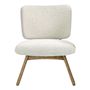 Armchairs - LINA armchair in French terry fabric, natural oak - BLANC D'IVOIRE