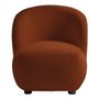 Fauteuils - Fauteuil LISETTE tissu bouclette terracotta  - BLANC D'IVOIRE