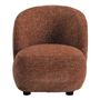 Fauteuils - Fauteuil LISETTE tissu jacquard de velours bois de rose  - BLANC D'IVOIRE
