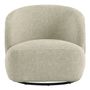 Armchairs - LISETTE armchair in sand velvet jacquard fabric - BLANC D'IVOIRE