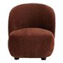 Armchairs - LISETTE armchair in brick red corduroy - BLANC D'IVOIRE