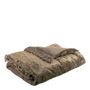 Linge de lit - Futon PAULA velours irisé taupe  - BLANC D'IVOIRE