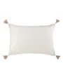 Fabric cushions - MATTEO white cotton velvet cushion cover - BLANC D'IVOIRE
