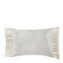 Fabric cushions - PAULA white iridescent velvet cushion cover - BLANC D'IVOIRE