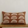 Fabric cushions - Radiance: Handcrafted Sunburst Print Lumbar Pillow - NAKI+SSAM