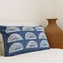 Fabric cushions - Radiance: Handcrafted Sunburst Print Lumbar Pillow - NAKI+SSAM