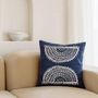 Fabric cushions - Radiance: Oversized Sunburst Print Square Pillow - NAKI+SSAM