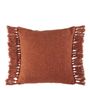 Coussins textile - Housse de coussin PAULA velours irisé orange brûlé - BLANC D'IVOIRE