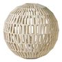 Table lamps - SPHERE white jute lamp - BLANC D'IVOIRE