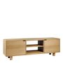 Sideboards - SIMONA light oak TV unit  - BLANC D'IVOIRE