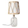 Table lamps - SUZANNE lamp base transparent glass - BLANC D'IVOIRE