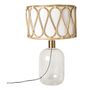 Table lamps - SUZANNE lamp base transparent glass - BLANC D'IVOIRE