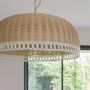 Hanging lights - JOSEPHINE natural rattan pendant light - BLANC D'IVOIRE