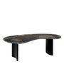 Children's sofas and lounge chairs - PIA black marble coffee table - BLANC D'IVOIRE