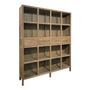 Bookshelves - MARCELLE recycled light oak bookcase - BLANC D'IVOIRE