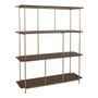 Bookshelves - VICTOR bookcase in waxed mango wood, walnut finish and metal - BLANC D'IVOIRE