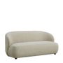 Sofas - LISETTE sofa sand velvet jacquard fabric  - BLANC D'IVOIRE