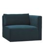 Sofas - LOU sofa in peacock blue cotton velvet right module - BLANC D'IVOIRE