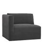 Sofas - LOU sofa dark gray cotton velvet left module - BLANC D'IVOIRE