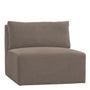 Sofas - LOU sofa taupe cotton velvet central module - BLANC D'IVOIRE
