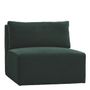 Sofas - LOU sofa forest green cotton velvet central module - BLANC D'IVOIRE