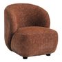 Fauteuils - Fauteuil LISETTE tissu jacquard de velours bois de rose  - BLANC D'IVOIRE