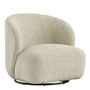 Armchairs - LISETTE armchair in sand velvet jacquard fabric - BLANC D'IVOIRE