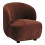 Armchairs - LISETTE armchair in brick red corduroy - BLANC D'IVOIRE