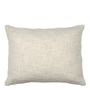 Fabric cushions - GALETS polycotton cushion cover embroidered pink and curry - BLANC D'IVOIRE