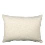 Fabric cushions - GALETS polycotton cushion cover embroidered pink and curry - BLANC D'IVOIRE