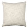 Fabric cushions - ONDES polycotton cushion cover embroidered pink and curry - BLANC D'IVOIRE