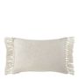 Fabric cushions - PAULA white iridescent velvet cushion cover - BLANC D'IVOIRE