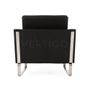 Armchairs - Viner Lounge Chair - Black Italian Leather - VIBORR