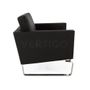 Fauteuils - Fauteuil Lounge Viner - Cuir Italien Noir - VIBORR