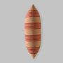 Fabric cushions - Earthy Finesse: boldly striped cushion in woven brown cotton - NAKI+SSAM