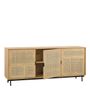 Sideboards - AUGUSTIN sideboard light oak and canework  - BLANC D'IVOIRE