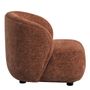 Fauteuils - Fauteuil LISETTE tissu jacquard de velours bois de rose  - BLANC D'IVOIRE