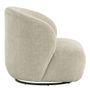 Armchairs - LISETTE armchair in sand velvet jacquard fabric - BLANC D'IVOIRE