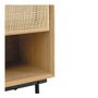 Night tables - AUGUSTIN light oak and cane bedside table  - BLANC D'IVOIRE