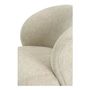 Fauteuils - Fauteuil LISETTE tissu jacquard de velours sable - BLANC D'IVOIRE