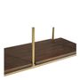 Bookshelves - VICTOR bookcase in waxed mango wood, walnut finish and metal - BLANC D'IVOIRE