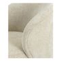 Fauteuils - Fauteuil LISETTE tissu jacquard de velours sable - BLANC D'IVOIRE
