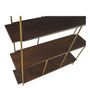 Bookshelves - VICTOR bookcase in waxed mango wood, walnut finish and metal - BLANC D'IVOIRE