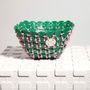 Plateaux - WASTE NO MORE / Upcycling / Tietie Basket / Green-Pink 2 sizes - PLAYNOMORE