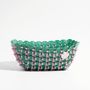 Plateaux - WASTE NO MORE / Upcycling / Tietie Basket / Green-Pink 2 sizes - PLAYNOMORE