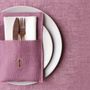 Table linen - Linen napkin holder with initials - GIARDINO SEGRETO